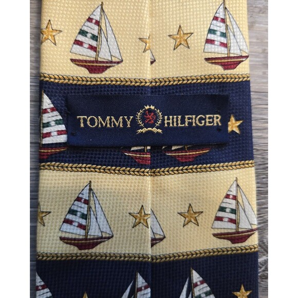 Vintage Tommy Hilfiger Tie Sail Boat Theme New without tags - Picture 5 of 5
